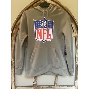 NFL Brand Patriotic Military Green Pullover Hoodie With NFL Emblem; Size Medium